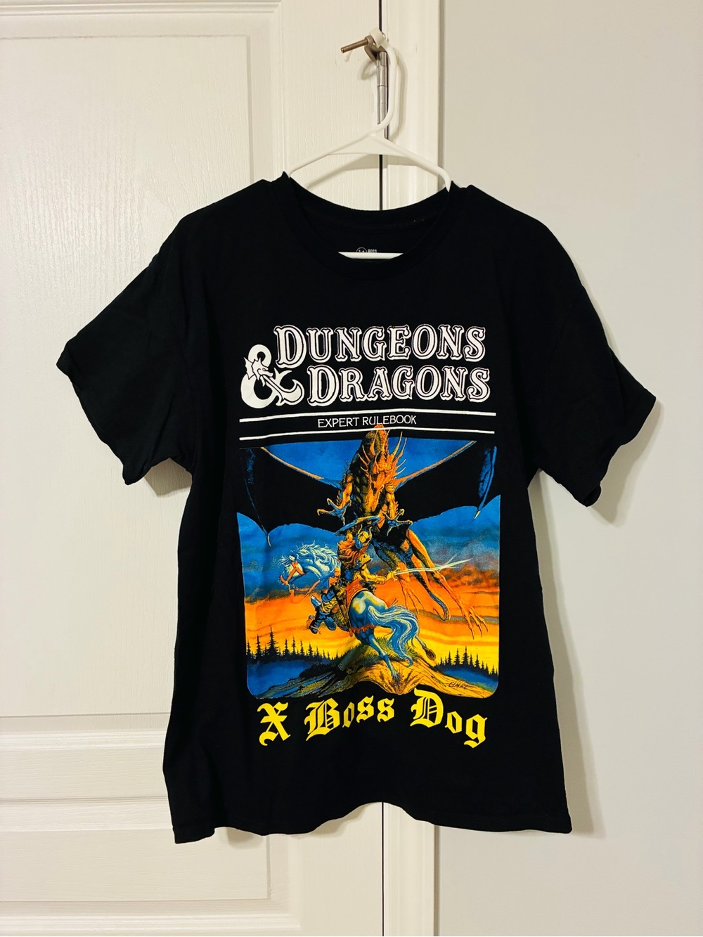 Boss Black Dungeons & Dragons Graphic Tee with Blue and Orange Print